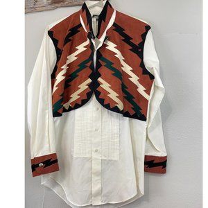 Men's Silver Mesa Western Button Up Shirt Tuxedo